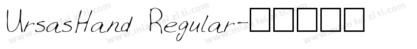 UrsasHand Regular字体转换